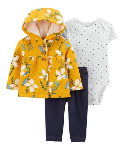 Roupa De Frio Beb Menina Body Cal a Agasalho Colete Carters
