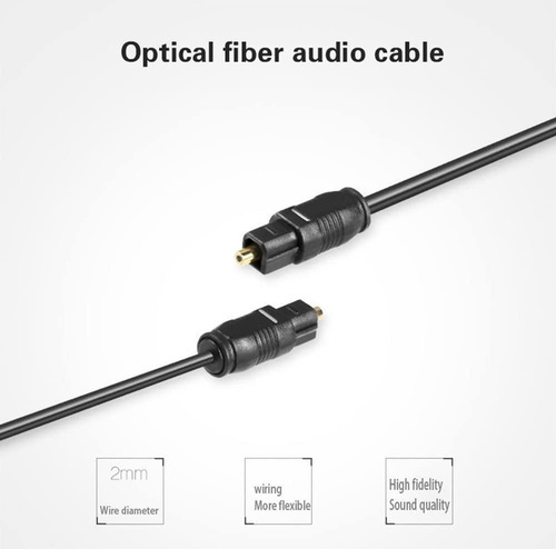 Cable De Audio Optico Digital Spdif Toslink 3mt High Speed