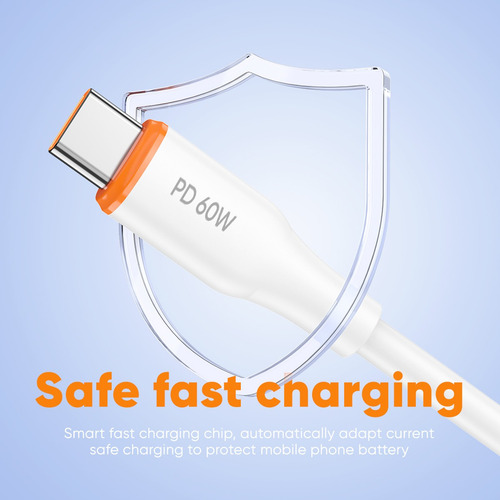 Cable Cargador Usb C A Usb Tipo C Vidvie Carga Rápida 60w