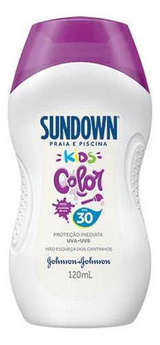 Protetor solar  Sundown  Praia e Piscina Kids Color 30FPS  120mL