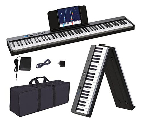 Piano Teclado Plegable Konix 88 Teclas Peso