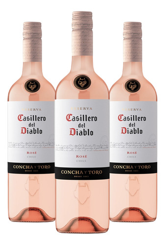 Vinho Chileno Casillero Del Diablo Rosé 750ml (3 Und) Kit