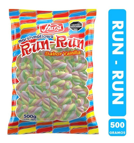 Dulces Marshmallows Run Run, De Fruna (bolsa De 500 Gramos