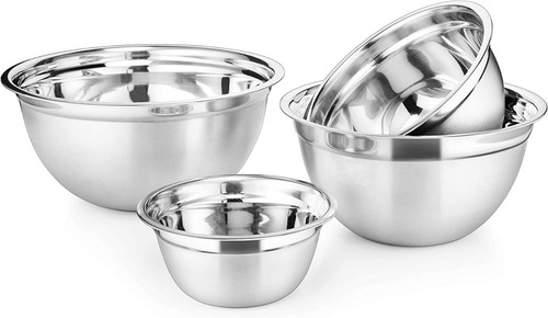 Set De 4 Bowl Acero Inoxidable Reposteria Chef Restaurante