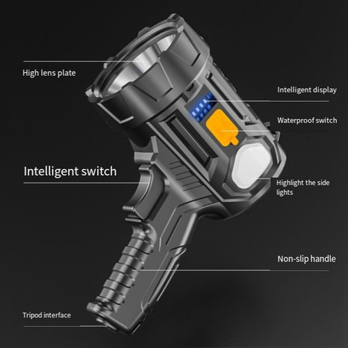 .. Linterna Led Portátil For Exteriores, Luz Potente, Foco