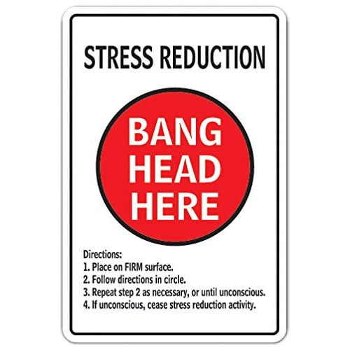 Señal De Aluminio  Bang Here  Reducción Del Estrés Y...