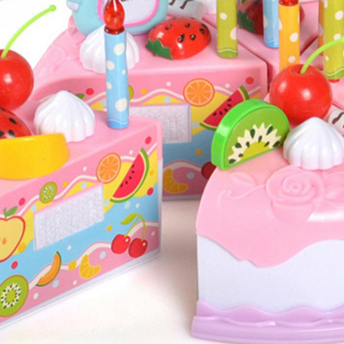 37 Piezas Niños Simulan Pastel De Cumpleaños Rosado 15cm
