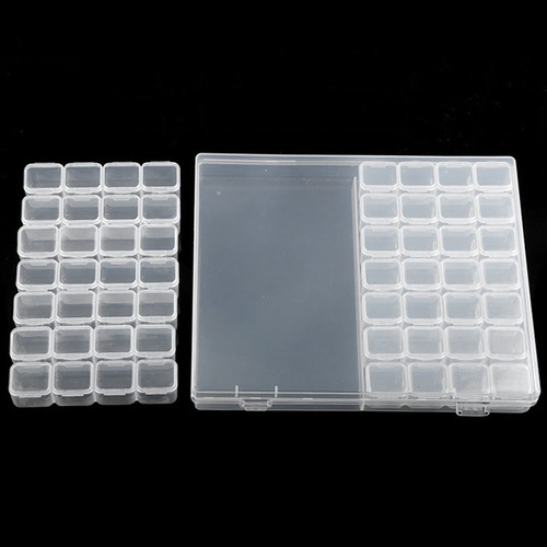 S Caja Para Guardar Uñas, Cuentas De Plástico, 56 Rejillas