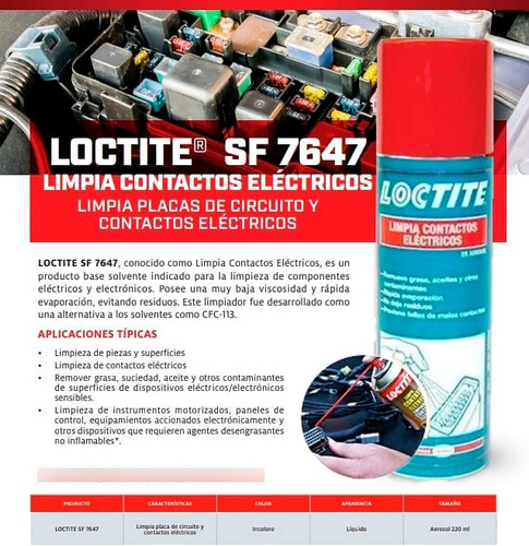 Loctite Limpiador Contactos Electricos 7647 300 Ml Aerosol