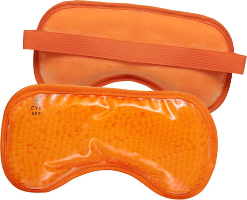 Eye See, Máscara De Ojos De Gel De Felpa Para Ojos Hinchados Color Naranja
