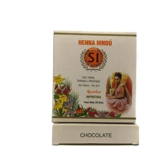  Henna Hindú Diversos Tonos 20g - g  Tono Chocolate