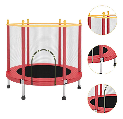 Trampolín Para Niños Con Red Trampolín Pequeño Para Rojo