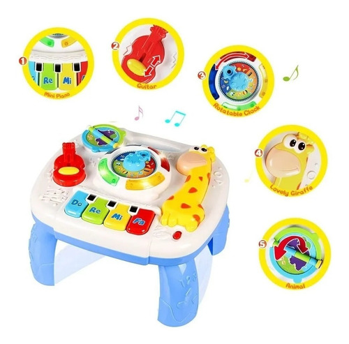 Imagen 1 de 8 de Mesa Didactica Jirafa Multifuncion Musica Juegos Cici Cuotas