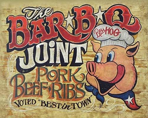 Señales - New Vintage Retro Metal Tin Sign The Bar Bbq Joint