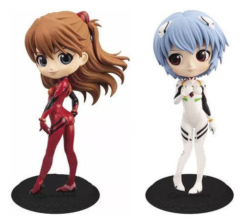 Figuras De Evangelion - Asuka Y Rei - Qposket - 2 Unidades