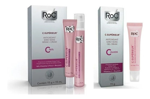 Kit Roc C - Supérieur 16% (15g+15ml) + Área Dos Olhos (15g)