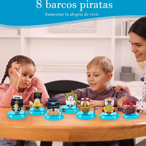 8 Figuras One Piece Barco Mini Thousand Sunny Y Going Merry