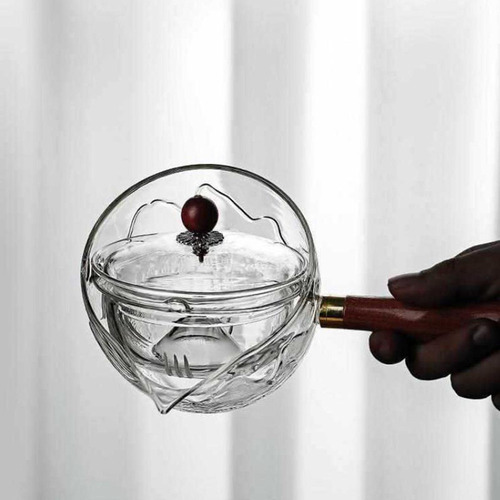Lado Giratorio De De Vidrio Para Hervir Transparente De
