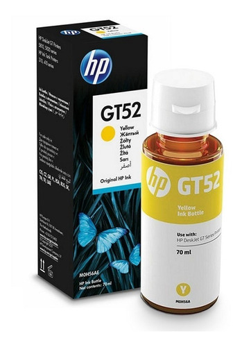 Botella Tinta Hp Gt52 Ama. Original M0h56l Inktank 300 400