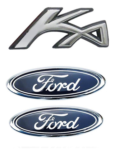 Imagem 4 de 5 de Kit 2 Emblemas Ford P/ Mala P/ Grade + Ka 02/07 + Brinde