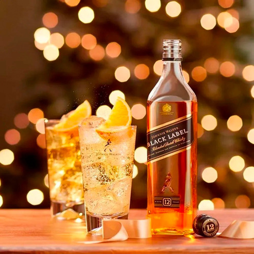 Imagen 4 de 10 de Whisky Johnnie Walker Black Label Etiqueta Negra 1 Lt