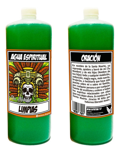 Agua Espiritual Santa Muerte Limpias