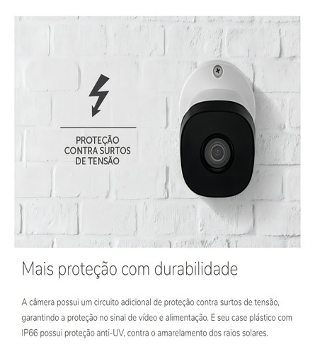 Kit 5 Câmeras Intelbras Multi Vhc 1120 B Dvr 8 Canais Com Hd
