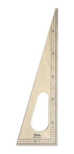 Escuadra De Madera Para Pizarron Fime 60cm Sin Lustrar 