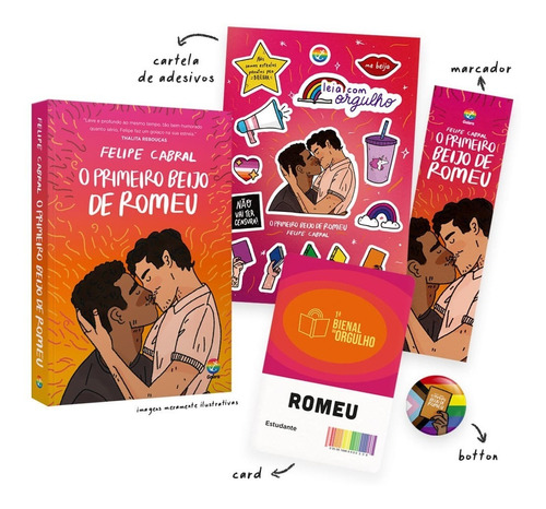 Primeiro beijo de Romeu, O - acompanha brindes, de Cabral, Felipe. Editora Galera, capa mole em português, 2021