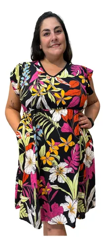 Vestidos de fibrana talles grandes hotsell