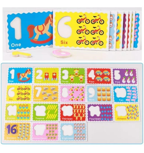 Puzzles Aprender Los Numeros Juego Didáctico Niños