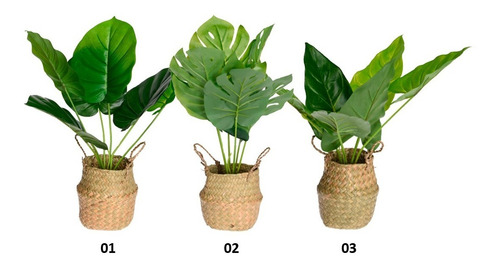 Imagen 2 de 6 de Planta Artificial Maceta Totora 46cm