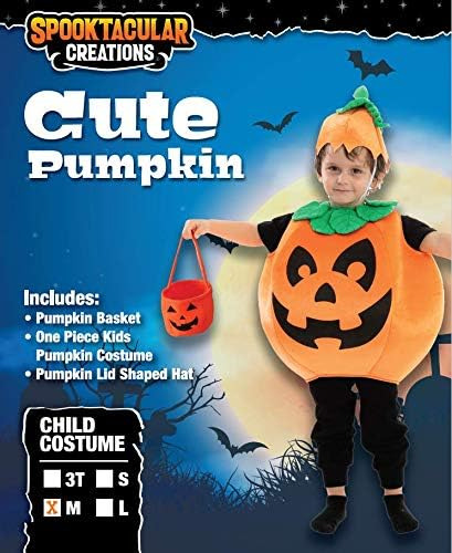 Disfraz De Calabaza Unisex Para Niños De Spooktacular (5-7)