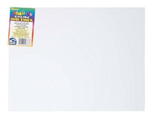 Darice 6mm Extra Thick Foamie Sheet, 9 By 12-inch, White