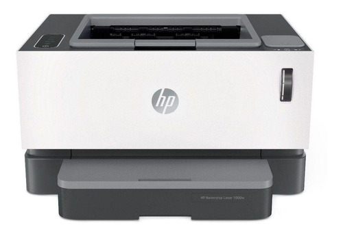 Impressora função única HP Neverstop 1000W 4RY23A com wifi branca e cinza 220V - 240V