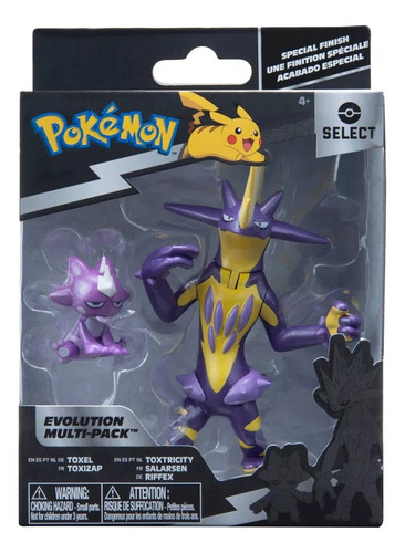 Pokemon Evolution Pack 2 Figuras Toxel Y Toxtricity