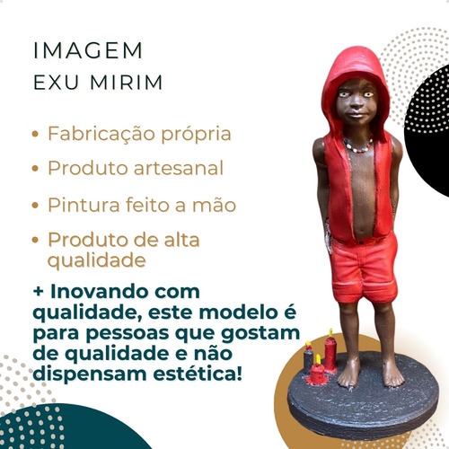 Exu Mirim (r) 22cm - Resina - Umbanda Candomble