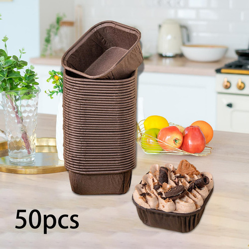 50x Moldes Para Cupcakes, Soportes Para Vasos De Papel Café