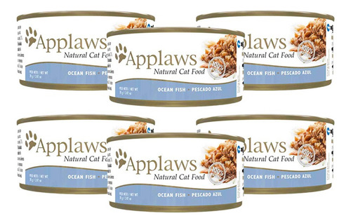 Applaws Pescado Azul - Alimento Húmedo Para Gatos 70gr X6