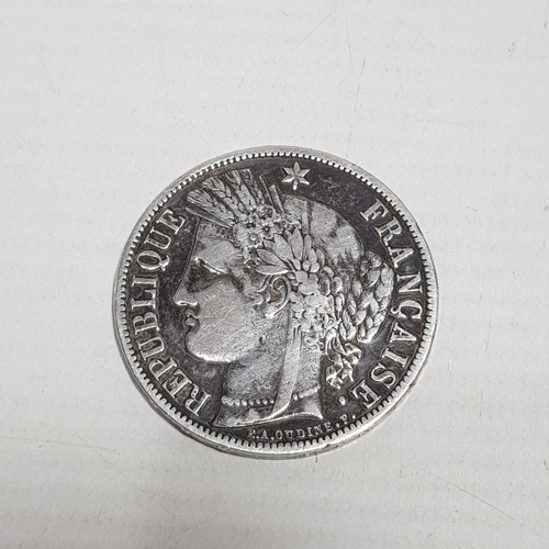 Antigua Moneda Francia 5 Francs Plata 1850 Mag 61823
