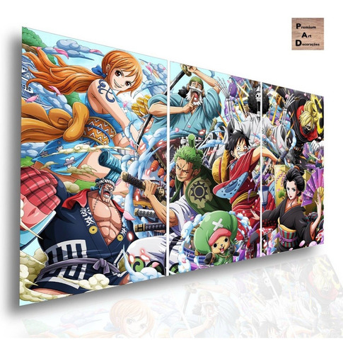 Quadro Decorativo Espelho Sala Quarto Anime One Piece