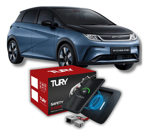 Carregador Indução Automotivo Tury Para Byd Dolphin 2021+ Cor Byd Dolphin 2021 Em Diante