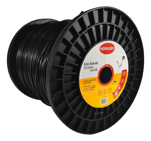 Nylon Para Guadañar Negro 3.3 Mm Redondo, 400 Metros