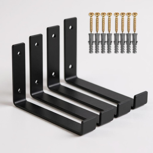 Mão Francesa Invertida 30cm Reforçada Industrial Suporte 4pç