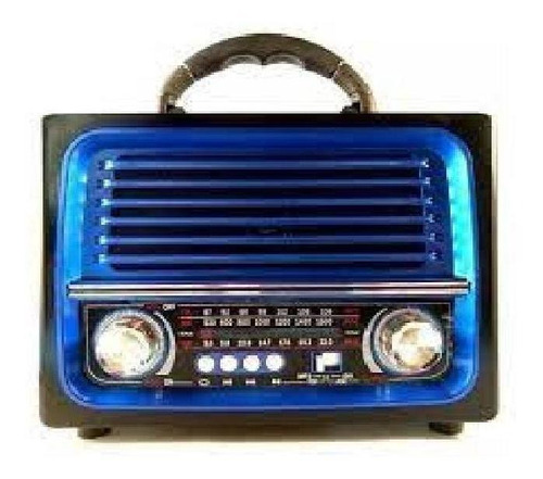 Rádio Lelong Le-642 Am/fm Bluetooth Usb Sd Aux Bivolt Azul