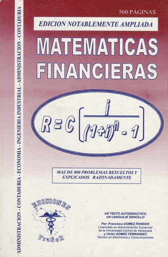 Matematicas Financieras Francisco Gomez Rondon 