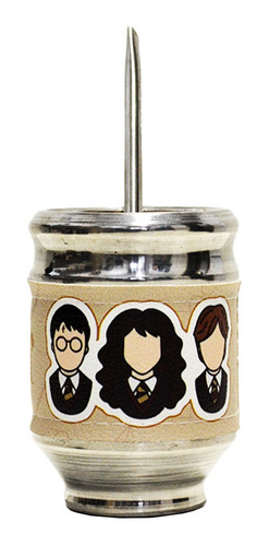 Imagen 2 de 6 de Equipo De Mate Sin Termo Harry Potter Kit Cuero Set Matero