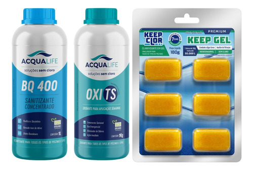 Sanetizante/bactericida Bq400 C/ Oxi Ts E Clarificante Gel