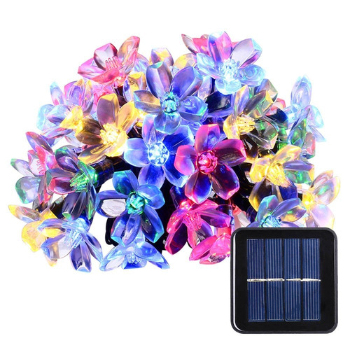 Qedertek Secuencia Solar Luces Led, 21 Pies 50 De Hadas Flor