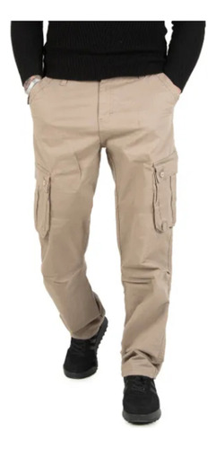 Pantalon Cargo Hombre Hard World War Fashion Gabardina Ffaa 